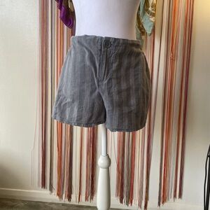 The Nines by HATCH Gray Striped Women's Bermudas